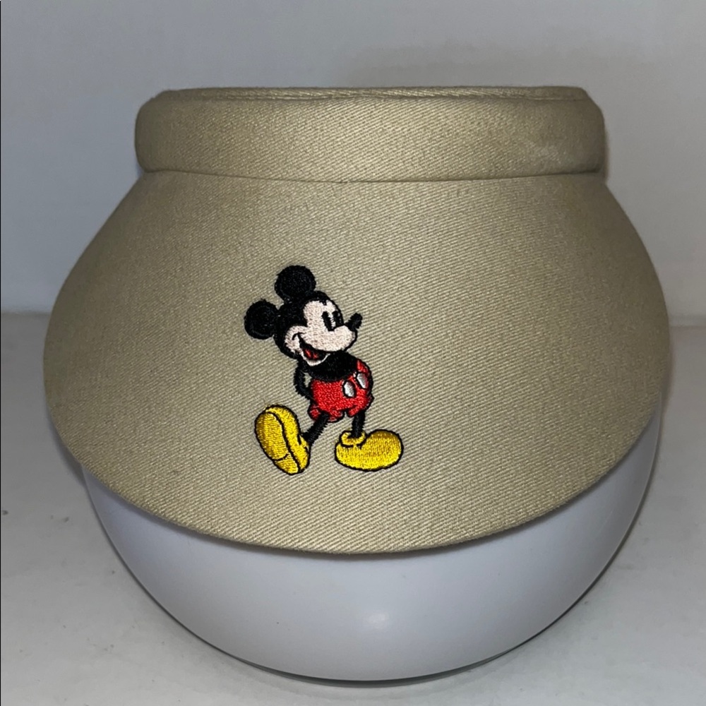 Mickey Mouse Embroidered Tan Visor